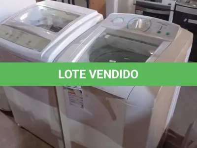 LOTE 360 - 02 MÁQUINAS DE LAVAR 220V MARCAS BRASTEMP E ELECTROLUX. (NO ESTADO) ATENÇÃO! FAZER A VISITAÇÃO ANTES DE ARREMATAR, NÃO SABEMOS SE FUNCIONA, LEILÃO NÃO TEM GARANTIA E NEM DEVOLUÇÃO, SUJEITO A POSSÍVEIS AVARIAS VISÍVEIS/OCULTAS E/OU AUSÊNCIA DE COMPONENTES.