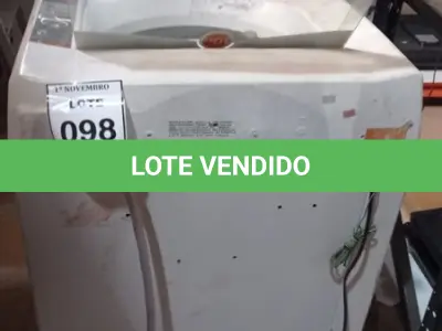 LOTE 098 - 01 MÁQUINA DE LAVAR 10KG 220V MARCA BRASTEMP. (NO ESTADO) ATENÇÃO! FAZER A VISITAÇÃO ANTES DE ARREMATAR, NÃO SABEMOS SE FUNCIONA, LEILÃO NÃO TEM GARANTIA E NEM DEVOLUÇÃO, SUJEITO A POSSÍVEIS AVARIAS VISÍVEIS/OCULTAS E/OU AUSÊNCIA DE COMPONENTES.