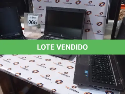 LOTE 065 - 03 NOTEBOOKS MARCA HP SEM BATERIA. (NO ESTADO) ATENÇÃO! FAZER A VISITAÇÃO ANTES DE ARREMATAR, NÃO SABEMOS SE FUNCIONA, LEILÃO NÃO TEM GARANTIA E NEM DEVOLUÇÃO, SUJEITO A POSSÍVEIS AVARIAS VISÍVEIS/OCULTAS E/OU AUSÊNCIA DE COMPONENTES.