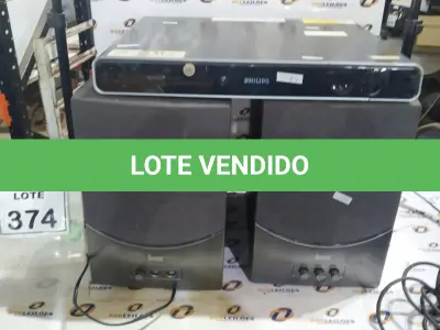LOTE 374 - 01 DVD HOME THEATER MARCA PHILCO COM 02 CAIXAS MARCAS DIVOOM. (NO ESTADO) ATENÇÃO! FAZER A VISITAÇÃO ANTES DE ARREMATAR, NÃO SABEMOS SE FUNCIONA, LEILÃO NÃO TEM GARANTIA E NEM DEVOLUÇÃO, SUJEITO A POSSÍVEIS AVARIAS VISÍVEIS/OCULTAS E/OU AUSÊNCIA DE COMPONENTES.