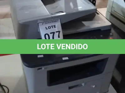 LOTE 077 - 01 IMPRESSORA MULTIFUNCIONAL MODELO SCX-5835NX MARCA SAMSUNG. (NO ESTADO) ATENÇÃO! FAZER A VISITAÇÃO ANTES DE ARREMATAR, NÃO SABEMOS SE FUNCIONA, LEILÃO NÃO TEM GARANTIA E NEM DEVOLUÇÃO, SUJEITO A POSSÍVEIS AVARIAS VISÍVEIS/OCULTAS E/OU AUSÊNCIA DE COMPONENTES.