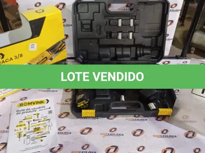 LOTE 167 - 01 CHAVE CATRACA 3/8 COM 02 BATERIAS, MALETA E ACESSÓRIOS. (NO ESTADO) ATENÇÃO! FAZER A VISITAÇÃO ANTES DE ARREMATAR, NÃO SABEMOS SE FUNCIONA. LEILÃO NÃO TEM GARANTIA E NEM DEVOLUÇÃO, SUJEITO A POSSÍVEIS AVARIAS VISÍVEIS/OCULTAS E/OU AUSÊNCIA DE COMPONENTES.