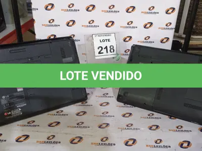 LOTE 218 - 02 NOTEBOOKS MARCAS LG E SAMSUNG. (NO ESTADO) ATENÇÃO! FAZER A VISITAÇÃO ANTES DE ARREMATAR, NÃO SABEMOS SE FUNCIONA, LEILÃO NÃO TEM GARANTIA E NEM DEVOLUÇÃO, SUJEITO A POSSÍVEIS AVARIAS VISÍVEIS/OCULTAS E/OU AUSÊNCIA DE COMPONENTES.