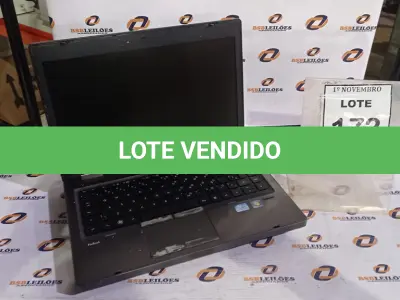LOTE 172 - 01 NOTEBOOK MARCA HP. (NO ESTADO) ATENÇÃO! FAZER A VISITAÇÃO ANTES DE ARREMATAR, NÃO SABEMOS SE FUNCIONA, LEILÃO NÃO TEM GARANTIA E NEM DEVOLUÇÃO, SUJEITO A POSSÍVEIS AVARIAS VISÍVEIS/OCULTAS E/OU AUSÊNCIA DE COMPONENTES.