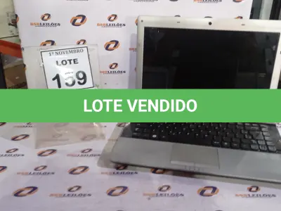 LOTE 159 - 01 NOTEBOOK MARCA SAMSUNG. (NO ESTADO) ATENÇÃO! FAZER A VISITAÇÃO ANTES DE ARREMATAR, NÃO SABEMOS SE FUNCIONA, LEILÃO NÃO TEM GARANTIA E NEM DEVOLUÇÃO, SUJEITO A POSSÍVEIS AVARIAS VISÍVEIS/OCULTAS E/OU AUSÊNCIA DE COMPONENTES.