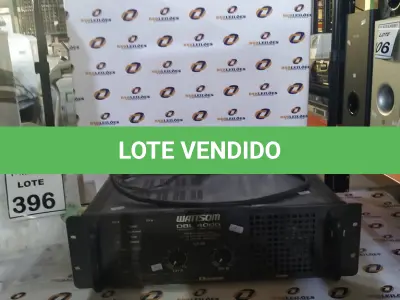 LOTE 396 - 01 AMPLIFICADOR PROFISSIONAL MODELO DBL 4000 MARCA WATTSOM. (NO ESTADO) ATENÇÃO! FAZER A VISITAÇÃO ANTES DE ARREMATAR, NÃO SABEMOS SE FUNCIONA, LEILÃO NÃO TEM GARANTIA E NEM DEVOLUÇÃO, SUJEITO A POSSÍVEIS AVARIAS VISÍVEIS/OCULTAS E/OU AUSÊNCIA DE COMPONENTES.