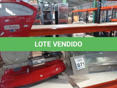 LOTE 071 - 01 BALANÇA MARCA FILIZOLA E 01 ESTUFA DE ALIMENTOS. (NO ESTADO) ATENÇÃO! FAZER A VISITAÇÃO ANTES DE ARREMATAR, NÃO SABEMOS SE FUNCIONA, LEILÃO NÃO TEM GARANTIA E NEM DEVOLUÇÃO, SUJEITO A POSSÍVEIS AVARIAS VISÍVEIS/OCULTAS E/OU AUSÊNCIA DE COMPONENTES.