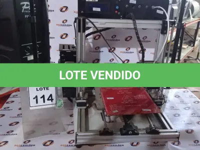 LOTE 114 - 01 IMPRESSORA 3D. (NO ESTADO) ATENÇÃO! FAZER A VISITAÇÃO ANTES DE ARREMATAR, NÃO SABEMOS SE FUNCIONA, LEILÃO NÃO TEM GARANTIA E NEM DEVOLUÇÃO, SUJEITO A POSSÍVEIS AVARIAS VISÍVEIS/OCULTAS E/OU AUSÊNCIA DE COMPONENTES.