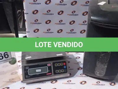 LOTE 066 - 01 BALANÇA E 01 FRAGMENTADORA. (NO ESTADO) ATENÇÃO! FAZER A VISITAÇÃO ANTES DE ARREMATAR, NÃO SABEMOS SE FUNCIONA, LEILÃO NÃO TEM GARANTIA E NEM DEVOLUÇÃO, SUJEITO A POSSÍVEIS AVARIAS VISÍVEIS/OCULTAS E/OU AUSÊNCIA DE COMPONENTES.
