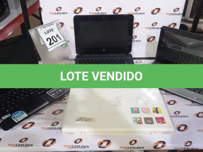LOTE 201 - 01 MACBOOK APPLE E 03 NETBOOKS DE MARCAS E MODELOS DIVERSOS. (NO ESTADO) ATENÇÃO! FAZER A VISITAÇÃO ANTES DE ARREMATAR, NÃO SABEMOS SE FUNCIONA, LEILÃO NÃO TEM GARANTIA E NEM DEVOLUÇÃO, SUJEITO A POSSÍVEIS AVARIAS VISÍVEIS/OCULTAS E/OU AUSÊNCIA DE COMPONENTES.