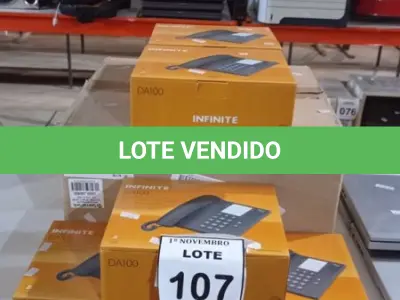 LOTE 107 - 15 APARELHOS DE TELEFONES MODELO DA100 MARCA INFINITE. (NO ESTADO) ATENÇÃO! FAZER A VISITAÇÃO ANTES DE ARREMATAR, NÃO SABEMOS SE FUNCIONA, LEILÃO NÃO TEM GARANTIA E NEM DEVOLUÇÃO, SUJEITO A POSSÍVEIS AVARIAS VISÍVEIS/OCULTAS E/OU AUSÊNCIA DE COMPONENTES.
