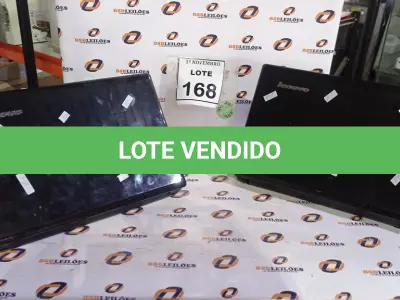 LOTE 168 - 02 NOTEBOOKS MARCA LENOVO. (NO ESTADO) ATENÇÃO! FAZER A VISITAÇÃO ANTES DE ARREMATAR, NÃO SABEMOS SE FUNCIONA, LEILÃO NÃO TEM GARANTIA E NEM DEVOLUÇÃO, SUJEITO A POSSÍVEIS AVARIAS VISÍVEIS/OCULTAS E/OU AUSÊNCIA DE COMPONENTES.