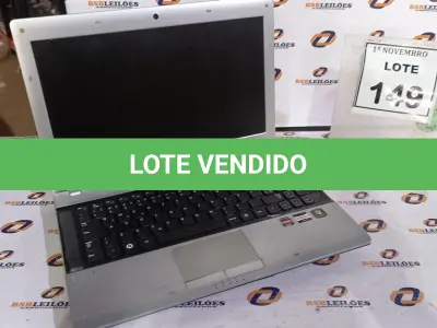 LOTE 149 - 01 NOTEBOOK MARCA SAMSUNG. (NO ESTADO) ATENÇÃO! FAZER A VISITAÇÃO ANTES DE ARREMATAR, NÃO SABEMOS SE FUNCIONA, LEILÃO NÃO TEM GARANTIA E NEM DEVOLUÇÃO, SUJEITO A POSSÍVEIS AVARIAS VISÍVEIS/OCULTAS E/OU AUSÊNCIA DE COMPONENTES.