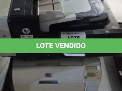 LOTE 086 - 02 IMPRESSORAS MARCA HP MODELOS DIVERSOS. (NO ESTADO) ATENÇÃO! FAZER A VISITAÇÃO ANTES DE ARREMATAR, NÃO SABEMOS SE FUNCIONA, LEILÃO NÃO TEM GARANTIA E NEM DEVOLUÇÃO, SUJEITO A POSSÍVEIS AVARIAS VISÍVEIS/OCULTAS E/OU AUSÊNCIA DE COMPONENTES.