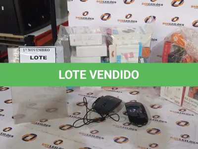 LOTE 209 - 01 LOTE COM VÁRIOS MOUSES, CARREGADORES DE CELULAR E FONES DE OUVIDO. (NO ESTADO) ATENÇÃO! FAZER A VISITAÇÃO ANTES DE ARREMATAR, NÃO SABEMOS SE FUNCIONA, LEILÃO NÃO TEM GARANTIA E NEM DEVOLUÇÃO, SUJEITO A POSSÍVEIS AVARIAS VISÍVEIS/OCULTAS E/OU AUSÊNCIA DE COMPONENTES.