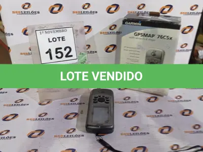 LOTE 152 - 01 GPS MODELON 76CSX MARCA GARMIN (NO ESTADO) ATENÇÃO! FAZER A VISITAÇÃO ANTES DE ARREMATAR, NÃO SABEMOS SE FUNCIONA, LEILÃO NÃO TEM GARANTIA E NEM DEVOLUÇÃO, SUJEITO A POSSÍVEIS AVARIAS VISÍVEIS/OCULTAS E/OU AUSÊNCIA DE COMPONENTES.