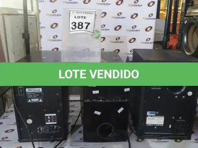 LOTE 387 - 01 DVD HOME THEATER MARCA PHILCO COM 02 CAIXAS MARCAS MULTILASER E 01 CAIXA DE SUBWOOFER MARCA DIVOOM. (NO ESTADO) ATENÇÃO! FAZER A VISITAÇÃO ANTES DE ARREMATAR, NÃO SABEMOS SE FUNCIONA, LEILÃO NÃO TEM GARANTIA E NEM DEVOLUÇÃO, SUJEITO A POSSÍVEIS AVARIAS VISÍVEIS/OCULTAS E/OU AUSÊNCIA DE COMPONENTES.