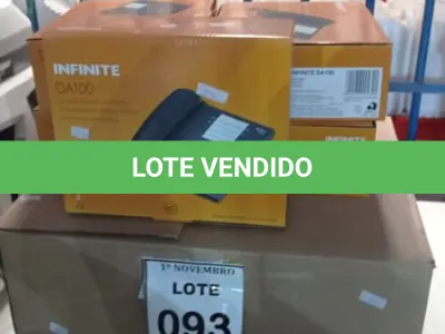 LOTE 093 - 15 APARELHOS DE TELEFONES MODELO DA100 MARCA INFINITE. (NO ESTADO) ATENÇÃO! FAZER A VISITAÇÃO ANTES DE ARREMATAR, NÃO SABEMOS SE FUNCIONA, LEILÃO NÃO TEM GARANTIA E NEM DEVOLUÇÃO, SUJEITO A POSSÍVEIS AVARIAS VISÍVEIS/OCULTAS E/OU AUSÊNCIA DE COMPONENTES.