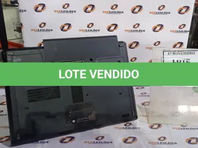 LOTE 172 - 01 NOTEBOOK MARCA HP. (NO ESTADO) ATENÇÃO! FAZER A VISITAÇÃO ANTES DE ARREMATAR, NÃO SABEMOS SE FUNCIONA, LEILÃO NÃO TEM GARANTIA E NEM DEVOLUÇÃO, SUJEITO A POSSÍVEIS AVARIAS VISÍVEIS/OCULTAS E/OU AUSÊNCIA DE COMPONENTES.