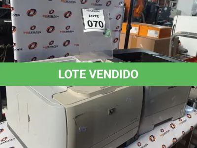 LOTE 070 - 02 IMPRESSORAS MARCAS HP E SAMSUNG. (NO ESTADO) ATENÇÃO! FAZER A VISITAÇÃO ANTES DE ARREMATAR, NÃO SABEMOS SE FUNCIONA, LEILÃO NÃO TEM GARANTIA E NEM DEVOLUÇÃO, SUJEITO A POSSÍVEIS AVARIAS VISÍVEIS/OCULTAS E/OU AUSÊNCIA DE COMPONENTES.