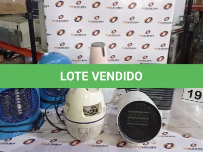 LOTE 191 - 03 LÂMPADAS PARA MATAR MOSQUITOS, 01 AQUECEDOR ELÉTRICO, 01 LUMINÁRIA E 02 UMIDIFICADORES. (NO ESTADO) ATENÇÃO! FAZER A VISITAÇÃO ANTES DE ARREMATAR, NÃO SABEMOS SE FUNCIONA, LEILÃO NÃO TEM GARANTIA E NEM DEVOLUÇÃO, SUJEITO A POSSÍVEIS AVARIAS VISÍVEIS/OCULTAS E/OU AUSÊNCIA DE COMPONENTES.