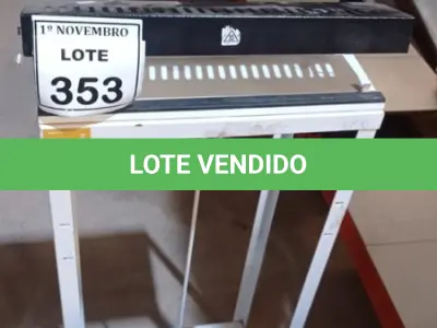 LOTE 353 - 01 SELADORA DE EMBALAGENS PLÁSTICAS COM ACIONAMENTO POR PEDAL. (NO ESTADO) ATENÇÃO! FAZER A VISITAÇÃO ANTES DE ARREMATAR, NÃO SABEMOS SE FUNCIONA, LEILÃO NÃO TEM GARANTIA E NEM DEVOLUÇÃO, SUJEITO A POSSÍVEIS AVARIAS VISÍVEIS/OCULTAS E/OU AUSÊNCIA DE COMPONENTES.