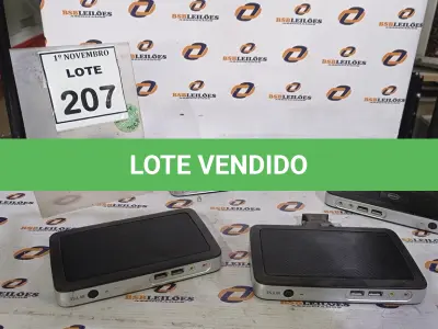 LOTE 207 - 04 MINIS CPU MARCA DELL. (NO ESTADO) ATENÇÃO! FAZER A VISITAÇÃO ANTES DE ARREMATAR, NÃO SABEMOS SE FUNCIONA, LEILÃO NÃO TEM GARANTIA E NEM DEVOLUÇÃO, SUJEITO A POSSÍVEIS AVARIAS VISÍVEIS/OCULTAS E/OU AUSÊNCIA DE COMPONENTES.