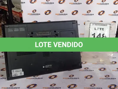 LOTE 148 - 01 NOTEBOOK MARCA HP. (NO ESTADO) ATENÇÃO! FAZER A VISITAÇÃO ANTES DE ARREMATAR, NÃO SABEMOS SE FUNCIONA, LEILÃO NÃO TEM GARANTIA E NEM DEVOLUÇÃO, SUJEITO A POSSÍVEIS AVARIAS VISÍVEIS/OCULTAS E/OU AUSÊNCIA DE COMPONENTES.