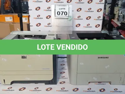 LOTE 070 - 02 IMPRESSORAS MARCAS HP E SAMSUNG. (NO ESTADO) ATENÇÃO! FAZER A VISITAÇÃO ANTES DE ARREMATAR, NÃO SABEMOS SE FUNCIONA, LEILÃO NÃO TEM GARANTIA E NEM DEVOLUÇÃO, SUJEITO A POSSÍVEIS AVARIAS VISÍVEIS/OCULTAS E/OU AUSÊNCIA DE COMPONENTES.