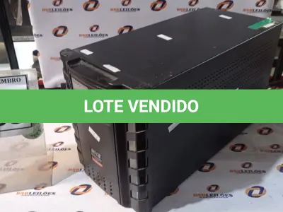 LOTE 068 - 01 NOBREAK MARCA NHS. (NO ESTADO) ATENÇÃO! FAZER A VISITAÇÃO ANTES DE ARREMATAR, NÃO SABEMOS SE FUNCIONA, LEILÃO NÃO TEM GARANTIA E NEM DEVOLUÇÃO, SUJEITO A POSSÍVEIS AVARIAS VISÍVEIS/OCULTAS E/OU AUSÊNCIA DE COMPONENTES.