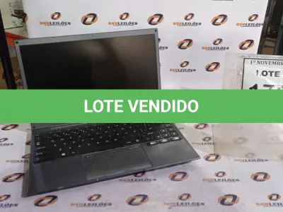 LOTE 175 - 01 NOTEBOOK MARCA POSITIVO. (NO ESTADO) ATENÇÃO! FAZER A VISITAÇÃO ANTES DE ARREMATAR, NÃO SABEMOS SE FUNCIONA, LEILÃO NÃO TEM GARANTIA E NEM DEVOLUÇÃO, SUJEITO A POSSÍVEIS AVARIAS VISÍVEIS/OCULTAS E/OU AUSÊNCIA DE COMPONENTES.