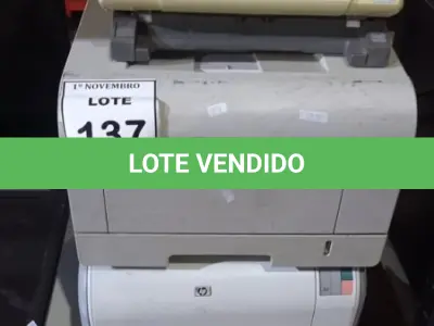 LOTE 137 - 02 IMPRESSORAS MARCAS SAMSUNG E HP E 01 SCANNER MARCA KODAK. (NO ESTADO) ATENÇÃO! FAZER A VISITAÇÃO ANTES DE ARREMATAR, NÃO SABEMOS SE FUNCIONA, LEILÃO NÃO TEM GARANTIA E NEM DEVOLUÇÃO, SUJEITO A POSSÍVEIS AVARIAS VISÍVEIS/OCULTAS E/OU AUSÊNCIA DE COMPONENTES.