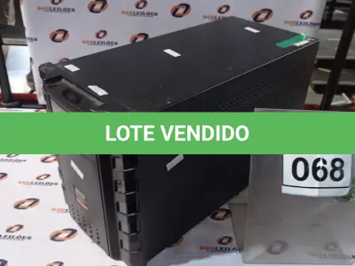 LOTE 068 - 01 NOBREAK MARCA NHS. (NO ESTADO) ATENÇÃO! FAZER A VISITAÇÃO ANTES DE ARREMATAR, NÃO SABEMOS SE FUNCIONA, LEILÃO NÃO TEM GARANTIA E NEM DEVOLUÇÃO, SUJEITO A POSSÍVEIS AVARIAS VISÍVEIS/OCULTAS E/OU AUSÊNCIA DE COMPONENTES.