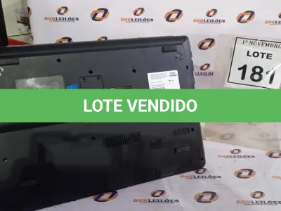 LOTE 181 - 01 NOTEBOOK MARCA POSITIVO. (NO ESTADO) ATENÇÃO! FAZER A VISITAÇÃO ANTES DE ARREMATAR, NÃO SABEMOS SE FUNCIONA, LEILÃO NÃO TEM GARANTIA E NEM DEVOLUÇÃO, SUJEITO A POSSÍVEIS AVARIAS VISÍVEIS/OCULTAS E/OU AUSÊNCIA DE COMPONENTES.