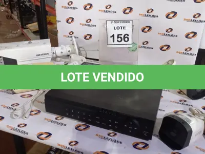 LOTE 156 - 01 DVR E 04 CÂMERAS DE MONITORAMENTO DE MARCAS E MODELOS DIVERSOS. (NO ESTADO) ATENÇÃO! FAZER A VISITAÇÃO ANTES DE ARREMATAR, NÃO SABEMOS SE FUNCIONA, LEILÃO NÃO TEM GARANTIA E NEM DEVOLUÇÃO, SUJEITO A POSSÍVEIS AVARIAS VISÍVEIS/OCULTAS E/OU AUSÊNCIA DE COMPONENTES.