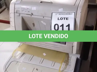 LOTE 011 - 03 IMPRESSORAS DE MARCAS E MODELOS DIVERSOS. (NO ESTADO) ATENÇÃO! FAZER A VISITAÇÃO ANTES DE ARREMATAR, NÃO SABEMOS SE FUNCIONA, LEILÃO NÃO TEM GARANTIA E NEM DEVOLUÇÃO, SUJEITO A POSSÍVEIS AVARIAS VISÍVEIS/OCULTAS E/OU AUSÊNCIA DE COMPONENTES.