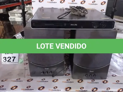 LOTE 327 - 01 DVD HOME THEATER MARCA PHILCO COM 02 CAIXAS MARCAS DIVOOM. (NO ESTADO) ATENÇÃO! FAZER A VISITAÇÃO ANTES DE ARREMATAR, NÃO SABEMOS SE FUNCIONA, LEILÃO NÃO TEM GARANTIA E NEM DEVOLUÇÃO, SUJEITO A POSSÍVEIS AVARIAS VISÍVEIS/OCULTAS E/OU AUSÊNCIA DE COMPONENTES.