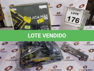 LOTE 176 - 01 PLACA MÃE. (NO ESTADO) ATENÇÃO! FAZER A VISITAÇÃO ANTES DE ARREMATAR, NÃO SABEMOS SE FUNCIONA, LEILÃO NÃO TEM GARANTIA E NEM DEVOLUÇÃO, SUJEITO A POSSÍVEIS AVARIAS VISÍVEIS/OCULTAS E/OU AUSÊNCIA DE COMPONENTES.