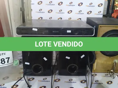 LOTE 387 - 01 DVD HOME THEATER MARCA PHILCO COM 02 CAIXAS MARCAS MULTILASER E 01 CAIXA DE SUBWOOFER MARCA DIVOOM. (NO ESTADO) ATENÇÃO! FAZER A VISITAÇÃO ANTES DE ARREMATAR, NÃO SABEMOS SE FUNCIONA, LEILÃO NÃO TEM GARANTIA E NEM DEVOLUÇÃO, SUJEITO A POSSÍVEIS AVARIAS VISÍVEIS/OCULTAS E/OU AUSÊNCIA DE COMPONENTES.