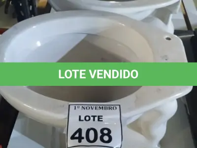 LOTE 408 - 02 VASOS SANITÁRIOS. (NO ESTADO) ATENÇÃO! FAZER A VISITAÇÃO ANTES DE ARREMATAR, NÃO SABEMOS SE FUNCIONA, LEILÃO NÃO TEM GARANTIA E NEM DEVOLUÇÃO, SUJEITO A POSSÍVEIS AVARIAS VISÍVEIS/OCULTAS E/OU AUSÊNCIA DE COMPONENTES.