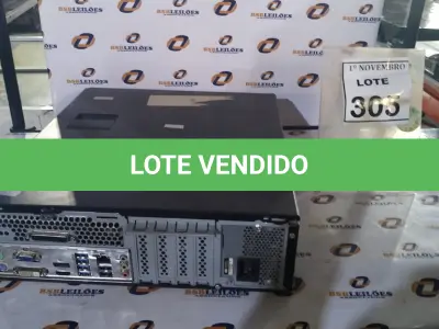 LOTE 305 - 01 CPU MARCA POSITIVO COM 8GB MEMORIA COM SSD E HD. (NO ESTADO) ATENÇÃO! FAZER A VISITAÇÃO ANTES DE ARREMATAR, NÃO SABEMOS SE FUNCIONA, LEILÃO NÃO TEM GARANTIA E NEM DEVOLUÇÃO, SUJEITO A POSSÍVEIS AVARIAS VISÍVEIS/OCULTAS E/OU AUSÊNCIA DE COMPONENTES.