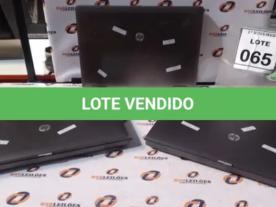 LOTE 065 - 03 NOTEBOOKS MARCA HP SEM BATERIA. (NO ESTADO) ATENÇÃO! FAZER A VISITAÇÃO ANTES DE ARREMATAR, NÃO SABEMOS SE FUNCIONA, LEILÃO NÃO TEM GARANTIA E NEM DEVOLUÇÃO, SUJEITO A POSSÍVEIS AVARIAS VISÍVEIS/OCULTAS E/OU AUSÊNCIA DE COMPONENTES.