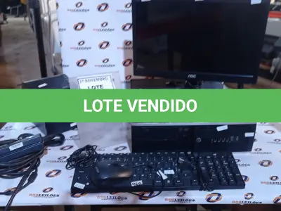 LOTE 458 - 01 CPU HP, 01 MONITOR AOC, 01 TECLADO, 01 MOUSE E 01 IMPRESSORA DE CUPOM COM FONTE MARCA BEMATECH. (NO ESTADO) ATENÇÃO! FAZER A VISITAÇÃO ANTES DE ARREMATAR, NÃO SABEMOS SE FUNCIONA, LEILÃO NÃO TEM GARANTIA E NEM DEVOLUÇÃO, SUJEITO A POSSÍVEIS AVARIAS VISÍVEIS/OCULTAS E/OU AUSÊNCIA DE COMPONENTES.