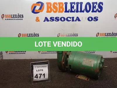 LOTE 471 - 01 BOMBA D’ÁGUA. (NO ESTADO) ATENÇÃO! FAZER A VISITAÇÃO ANTES DE ARREMATAR, NÃO SABEMOS SE FUNCIONA, LEILÃO NÃO TEM GARANTIA E NEM DEVOLUÇÃO, SUJEITO A POSSÍVEIS AVARIAS VISÍVEIS/OCULTAS E/OU AUSÊNCIA DE COMPONENTES.