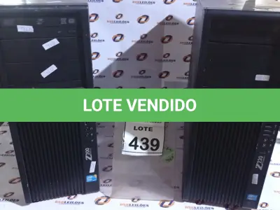 LOTE 439 - 02 ESTAÇÕES DE TRABALHO MODELO HP Z220 MARCA HP. (NO ESTADO) ATENÇÃO! FAZER A VISITAÇÃO ANTES DE ARREMATAR, NÃO SABEMOS SE FUNCIONA, LEILÃO NÃO TEM GARANTIA E NEM DEVOLUÇÃO, SUJEITO A POSSÍVEIS AVARIAS VISÍVEIS/OCULTAS E/OU AUSÊNCIA DE COMPONENTES.
