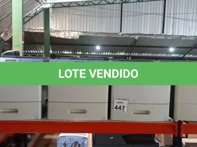 LOTE 447 - 04 IMPRESSORAS MODELO T654DN MARCA LEXMARK. (NO ESTADO) ATENÇÃO! FAZER A VISITAÇÃO ANTES DE ARREMATAR, NÃO SABEMOS SE FUNCIONA, LEILÃO NÃO TEM GARANTIA E NEM DEVOLUÇÃO, SUJEITO A POSSÍVEIS AVARIAS VISÍVEIS/OCULTAS E/OU AUSÊNCIA DE COMPONENTES.