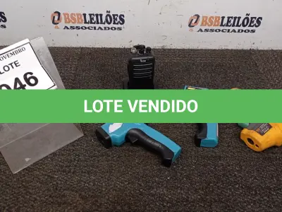 LOTE 046 - 03 TERMÔMETROS INFRAVERMELHO E 01 RÁDIO COMUNICADOR. (NO ESTADO) ATENÇÃO! FAZER A VISITAÇÃO ANTES DE ARREMATAR, NÃO SABEMOS SE FUNCIONA, LEILÃO NÃO TEM GARANTIA E NEM DEVOLUÇÃO, SUJEITO A POSSÍVEIS AVARIAS VISÍVEIS/OCULTAS E/OU AUSÊNCIA DE COMPONENTES.