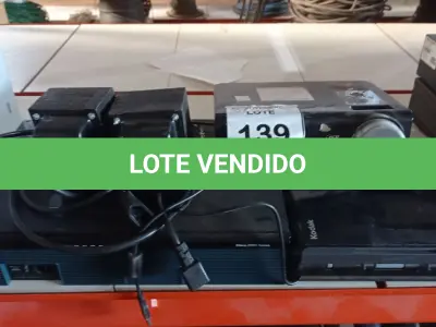 LOTE 139 - 01 SCANNER MODELO I940 MARCA KODAK, 02 PROJETORES MARCA LG, 01 ROTEADOR CISCO 2900 SERIES E 02 TRANSFORMADORES. (NO ESTADO) ATENÇÃO! FAZER A VISITAÇÃO ANTES DE ARREMATAR, NÃO SABEMOS SE FUNCIONA, LEILÃO NÃO TEM GARANTIA E NEM DEVOLUÇÃO, SUJEITO A POSSÍVEIS AVARIAS VISÍVEIS/OCULTAS E/OU AUSÊNCIA DE COMPONENTES.