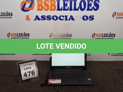 LOTE 476 - 01 NOTEBOOK TELA 11.6’’ 2GB DE MEMÓRIA MARCA SAMSUNG. (NO ESTADO) ATENÇÃO! FAZER A VISITAÇÃO ANTES DE ARREMATAR, NÃO SABEMOS SE FUNCIONA, LEILÃO NÃO TEM GARANTIA E NEM DEVOLUÇÃO, SUJEITO A POSSÍVEIS AVARIAS VISÍVEIS/OCULTAS E/OU AUSÊNCIA DE COMPONENTES.