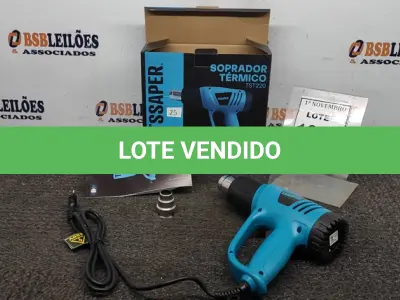LOTE 160 - 01 SOPRADOR TÉRMICO 200W DUAS VELOCIDADES. (NO ESTADO) ATENÇÃO! FAZER A VISITAÇÃO ANTES DE ARREMATAR, NÃO SABEMOS SE FUNCIONA, LEILÃO NÃO TEM GARANTIA E NEM DEVOLUÇÃO, SUJEITO A POSSÍVEIS AVARIAS VISÍVEIS/OCULTAS E/OU AUSÊNCIA DE COMPONENTES.
